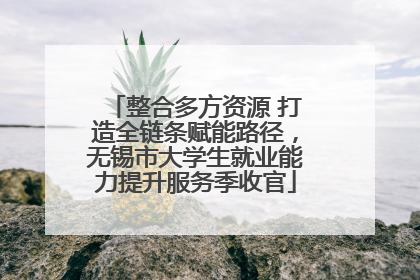 整合多方资源 打造全链条赋能路径，无锡市大学生就业能力提升服务季收官