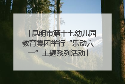昆明市第十七幼儿园教育集团举行“乐动六一”主题系列活动
