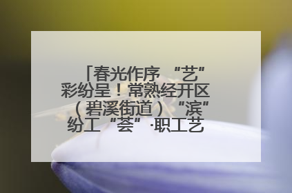 春光作序 “艺”彩纷呈！常熟经开区（碧溪街道）“滨”纷工“荟”·职工艺课堂点亮春日时光