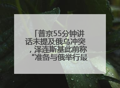 普京55分钟讲话未提及俄乌冲突，泽连斯基此前称“准备与俄举行最高级别会晤”