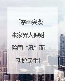 暴雨突袭 张家界人保财险闻“汛”而动护民生