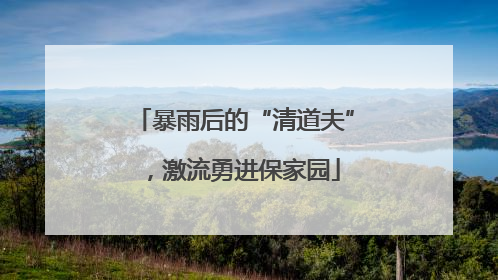 暴雨后的“清道夫”，激流勇进保家园