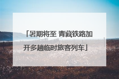 暑期将至 青藏铁路加开多趟临时旅客列车