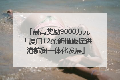 最高奖励9000万元！厦门12条新措施促进港航贸一体化发展