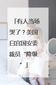 有人当场哭了？美国白宫国安委裁员“降级”