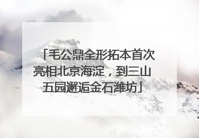 毛公鼎全形拓本首次亮相北京海淀，到三山五园邂逅金石潍坊