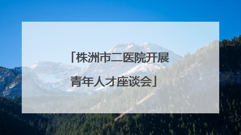 株洲市二医院开展青年人才座谈会