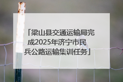 梁山县交通运输局完成2025年济宁市民兵公路运输集训任务
