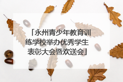 永州青少年教育训练学校举办优秀学生表彰大会暨欢送会