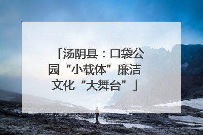 汤阴县：口袋公园“小载体”廉洁文化“大舞台”