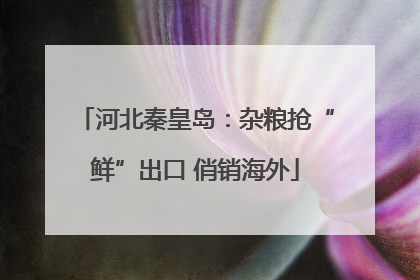 河北秦皇岛：杂粮抢“鲜”出口 俏销海外