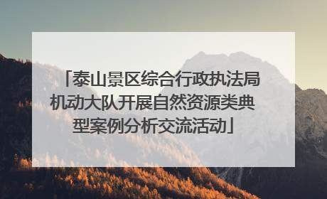 泰山景区综合行政执法局机动大队开展自然资源类典型案例分析交流活动