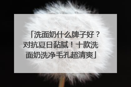 洗面奶什么牌子好？对抗夏日黏腻！十款洗面奶洗净毛孔超清爽