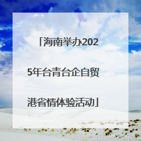 海南举办2025年台青台企自贸港省情体验活动