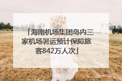 海南机场集团岛内三家机场暑运预计保障旅客842万人次