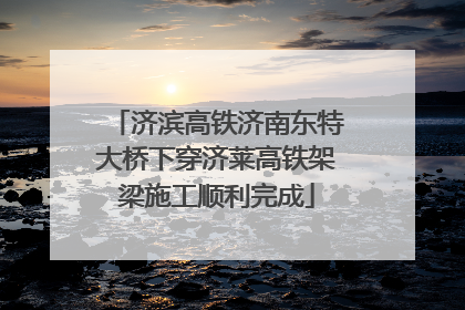 济滨高铁济南东特大桥下穿济莱高铁架梁施工顺利完成