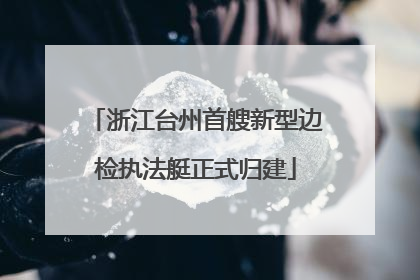 浙江台州首艘新型边检执法艇正式归建