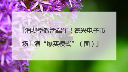 消费季激活端午！德兴电子市场上演“爆买模式”（图）