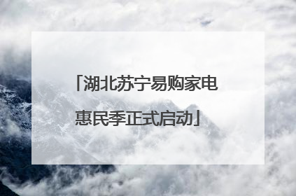 湖北苏宁易购家电惠民季正式启动