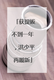 获提拔不到一年，洪少平再履新