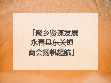 聚乡贤谋发展 永春县东关镇商会扬帆起航