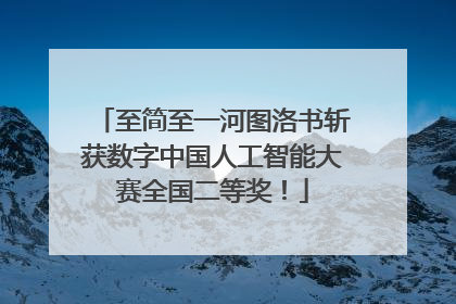 至简至一河图洛书斩获数字中国人工智能大赛全国二等奖！