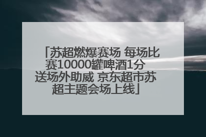 苏超燃爆赛场 每场比赛10000罐啤酒1分送场外助威 京东超市苏超主题会场上线