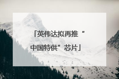 英伟达拟再推“中国特供”芯片
