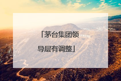 茅台集团领导层有调整