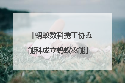 蚂蚁数科携手协鑫能科成立蚂蚁鑫能