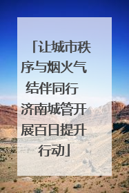 让城市秩序与烟火气结伴同行 济南城管开展百日提升行动
