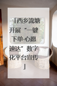 西乡流塘开展“一键下单·心愿速达”数字化平台宣传