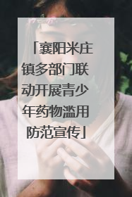 襄阳米庄镇多部门联动开展青少年药物滥用防范宣传