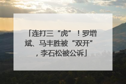 连打三“虎”！罗增斌、马丰胜被“双开”，李石松被公诉