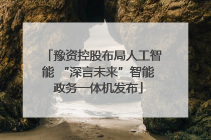 豫资控股布局人工智能 “深言未来”智能政务一体机发布