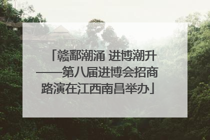 赣鄱潮涌 进博潮升——第八届进博会招商路演在江西南昌举办