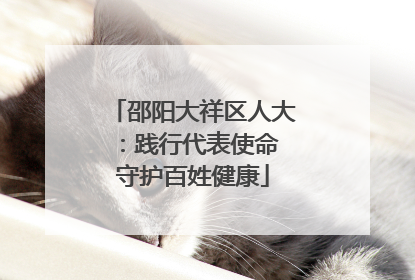 邵阳大祥区人大：践行代表使命 守护百姓健康