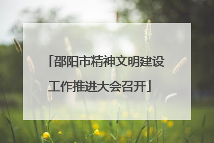 邵阳市精神文明建设工作推进大会召开