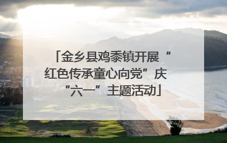 金乡县鸡黍镇开展“红色传承童心向党”庆“六一”主题活动