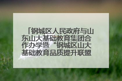 钢城区人民政府与山东山大基础教育集团合作办学暨“钢城区山大基础教育品质提升联盟”签约揭牌活动举行