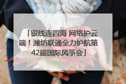银线连四海 网络护云端！潍坊联通全力护航第42届国际风筝会