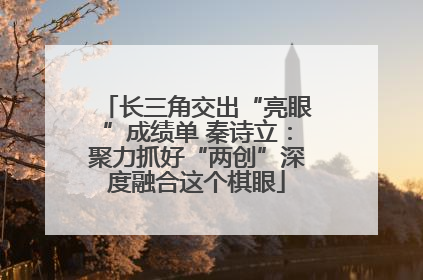 长三角交出“亮眼”成绩单 秦诗立：聚力抓好“两创”深度融合这个棋眼
