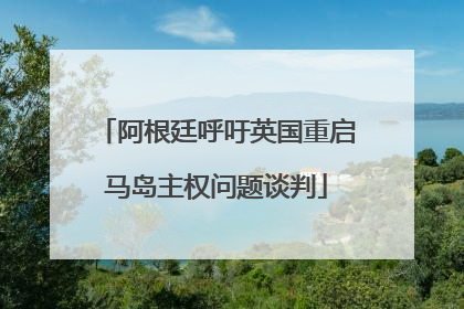 阿根廷呼吁英国重启马岛主权问题谈判