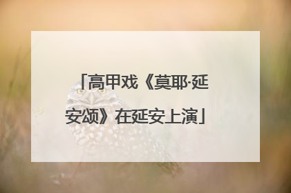 高甲戏《莫耶·延安颂》在延安上演