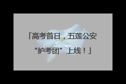 高考首日，五莲公安“护考团”上线！