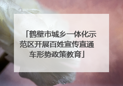 鹤壁市城乡一体化示范区开展百姓宣传直通车形势政策教育