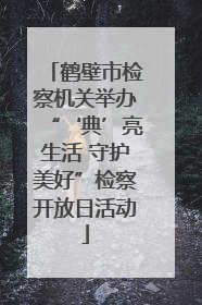 鹤壁市检察机关举办“‘典’亮生活 守护美好”检察开放日活动