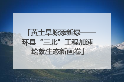 黄土旱塬添新绿——环县“三北”工程加速绘就生态新画卷