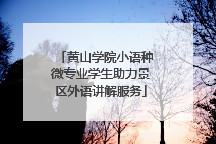 黄山学院小语种微专业学生助力景区外语讲解服务