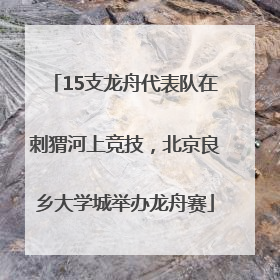 15支龙舟代表队在刺猬河上竞技，北京良乡大学城举办龙舟赛